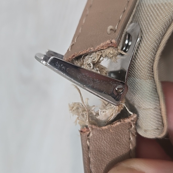 Burberry Mens Striped Beige & Tan Baseball Cap Sz Xl - Picture 15 of 15